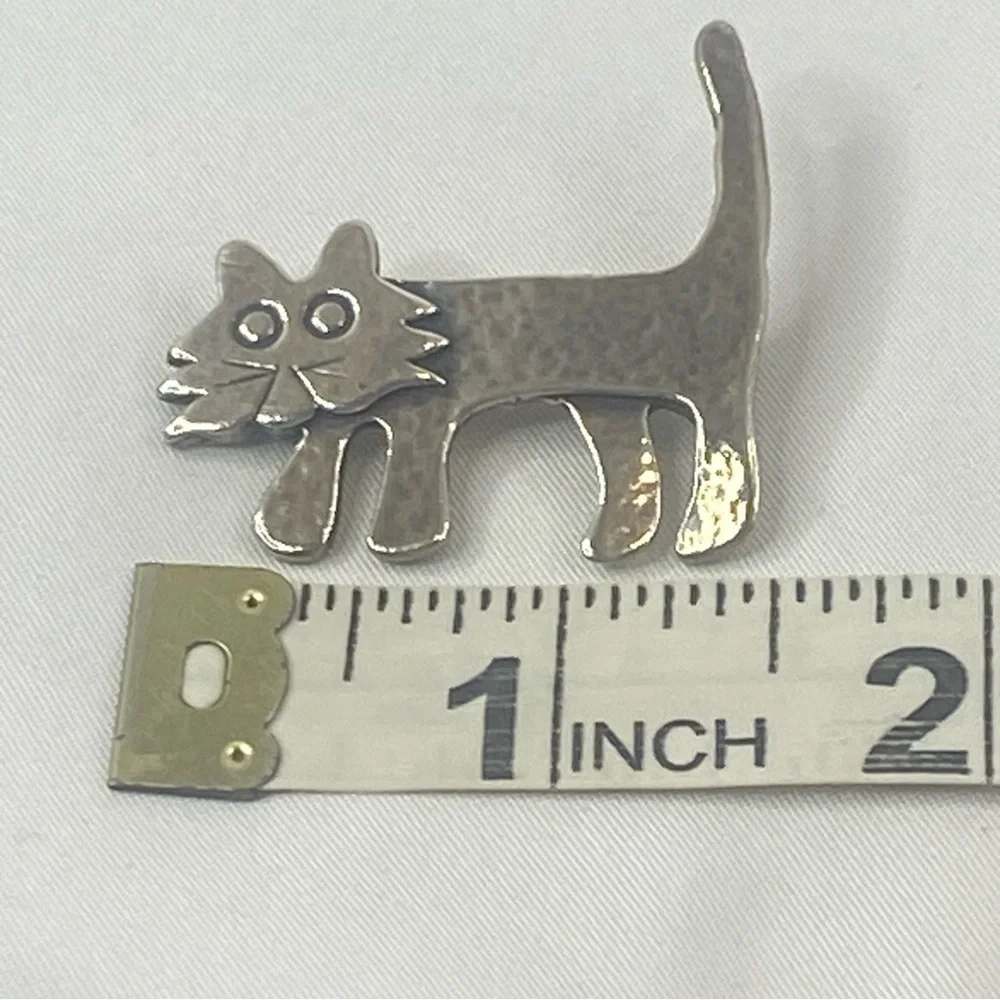 Vintage Silpada Sterling Silver Cat Pin/Brooch I1590